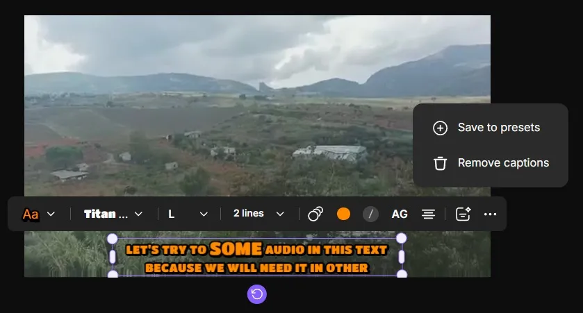 customize captions in riverside 