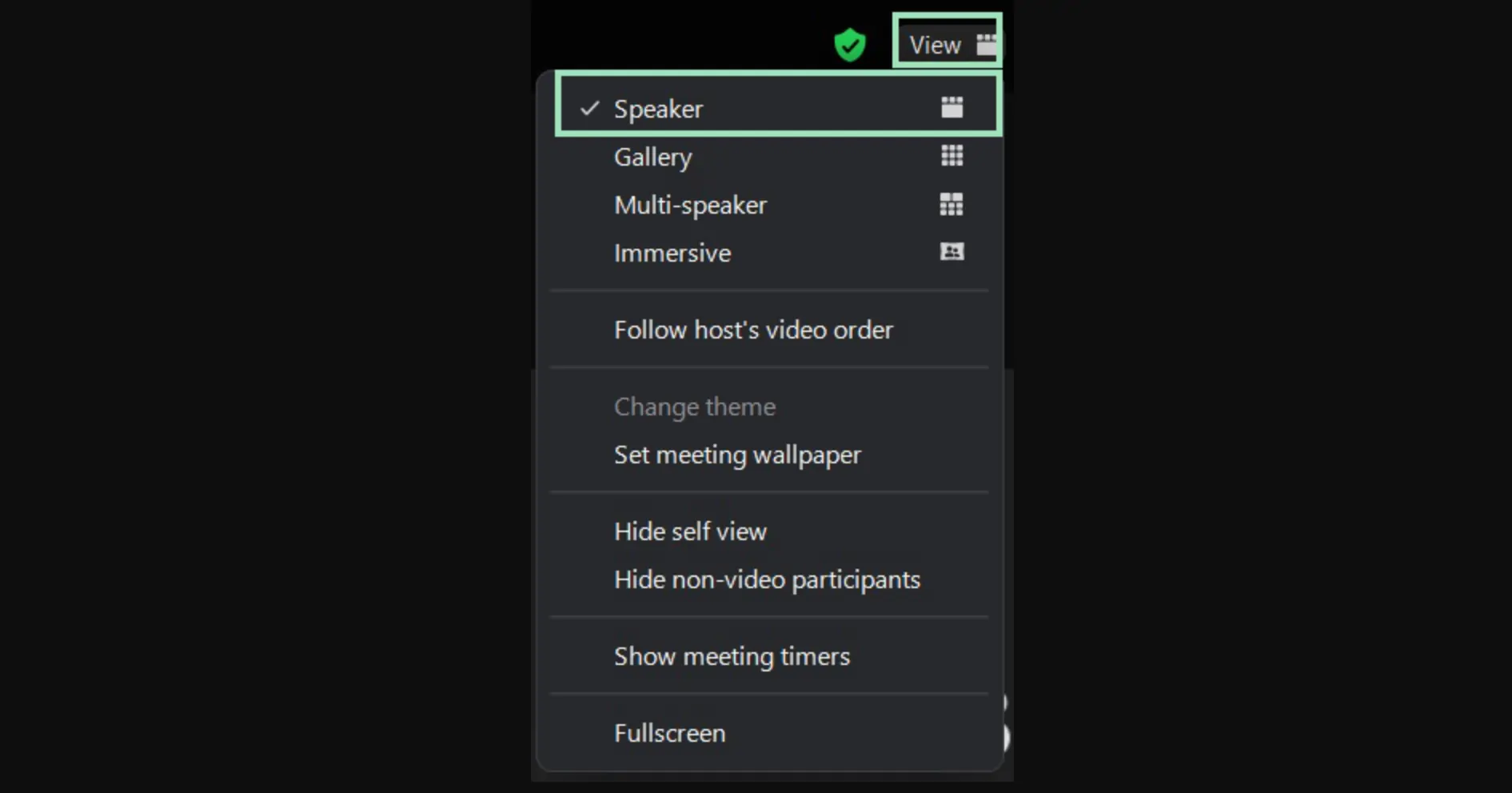 setting up speaker mode in zoom