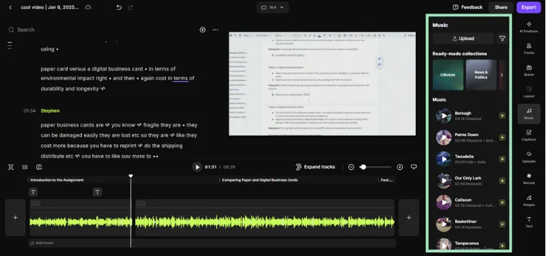 pick royalty free music for video 