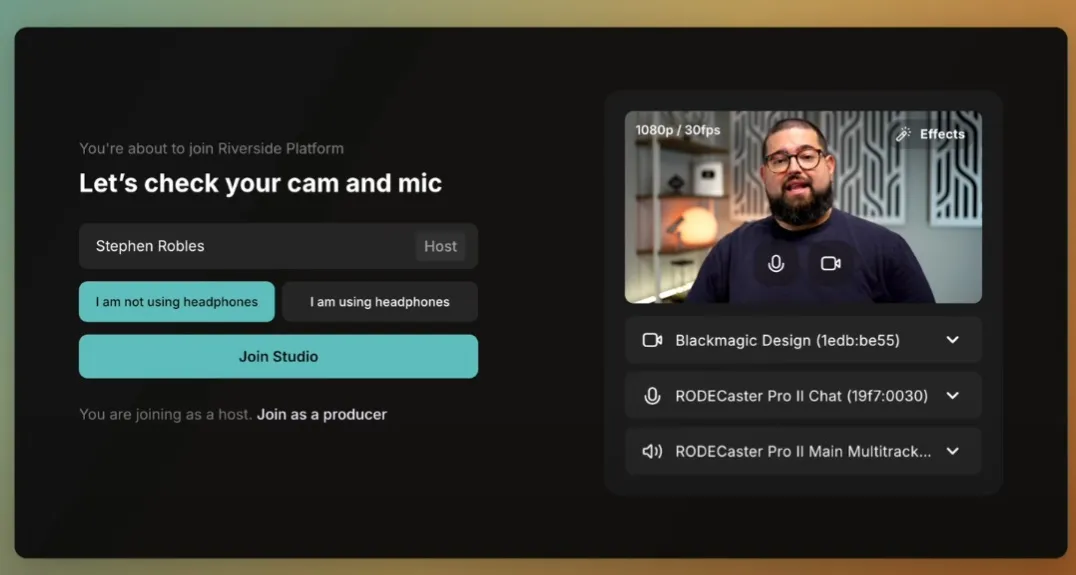 join your riverside studio
