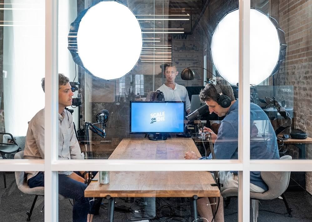 Offline podcast studio.
