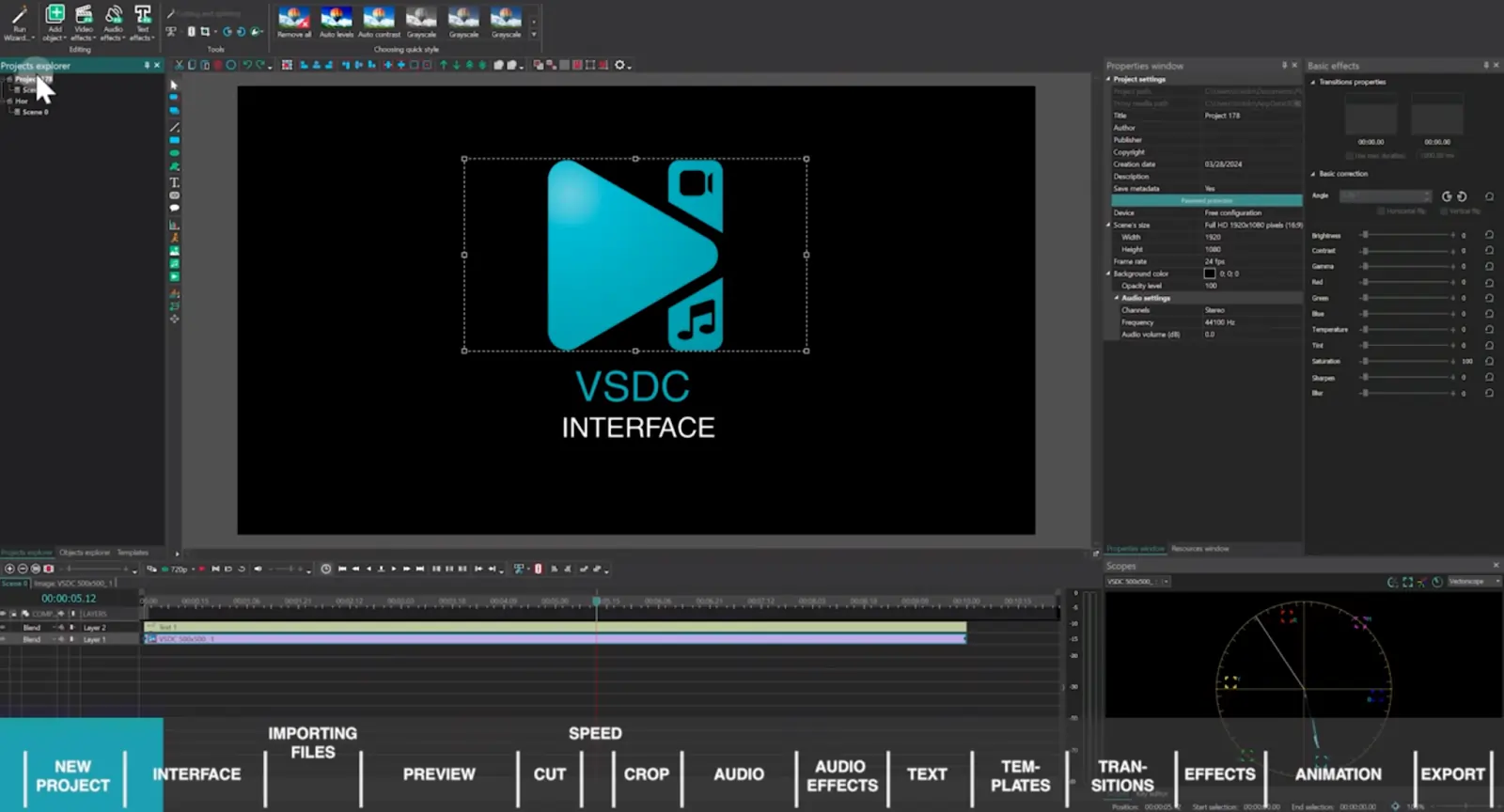 VSCDC free video editing software for windows