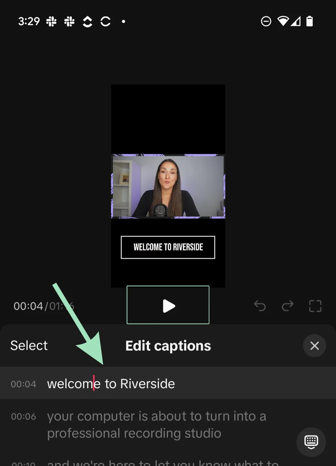 review captions in tiktok