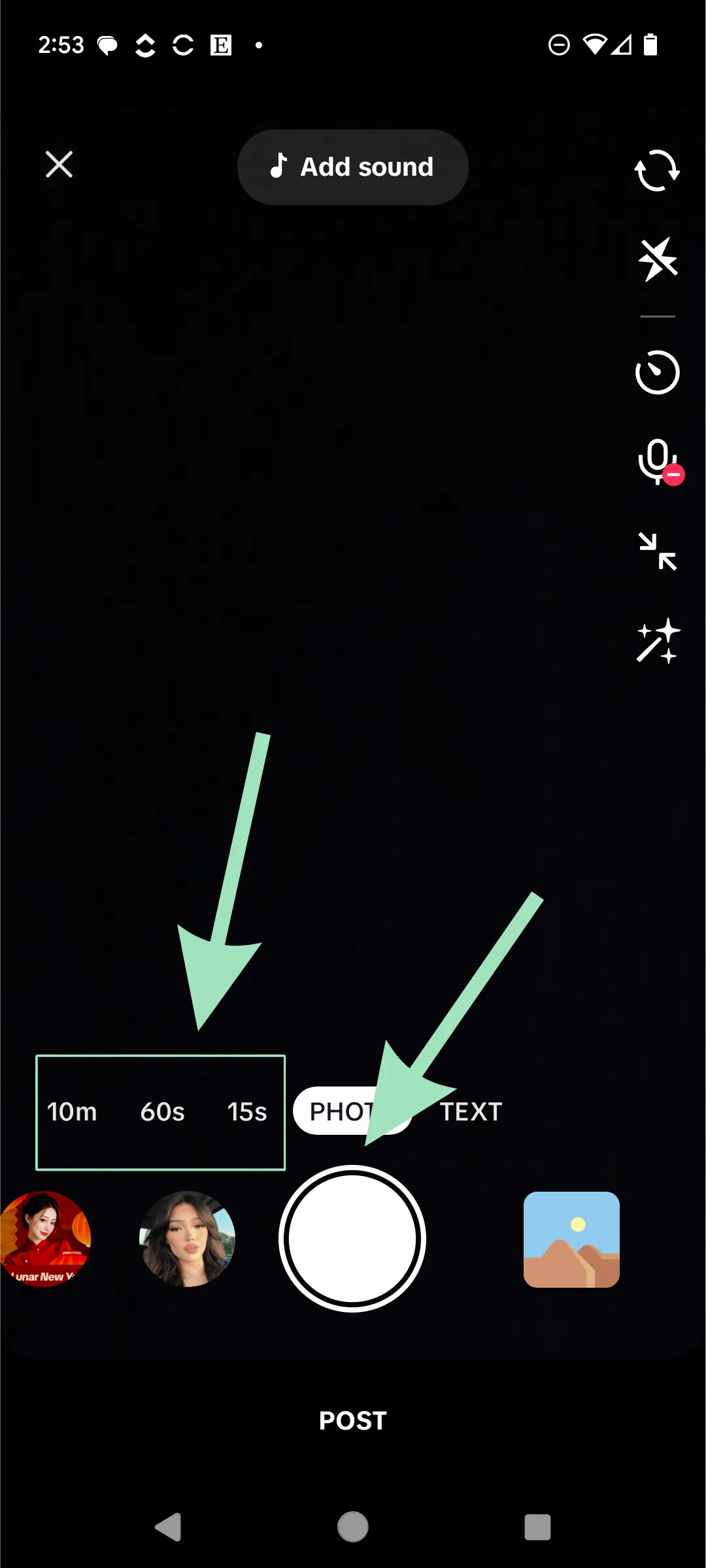 record a tiktok video