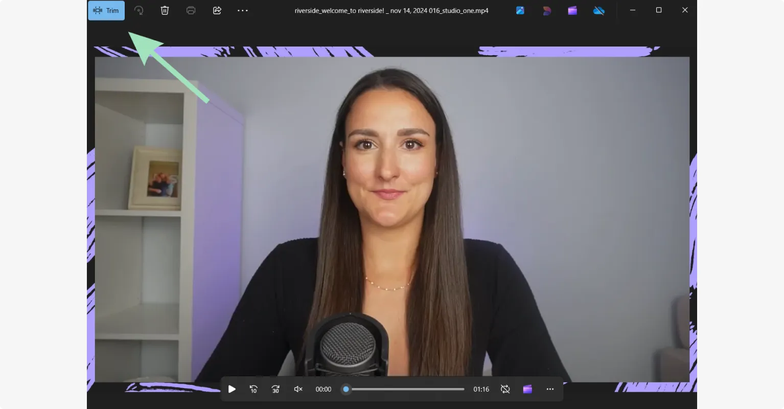 Trimming on Windows Photos app