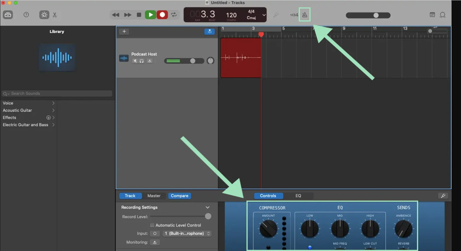 GarageBandEQ and Metronome