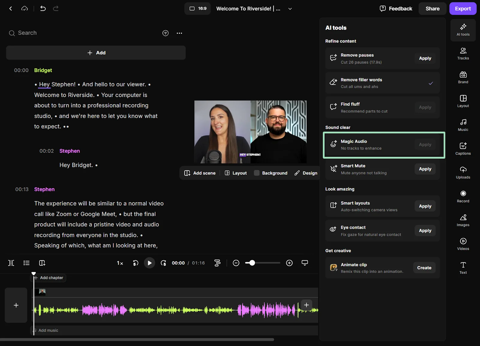 Riverside Magic Audio