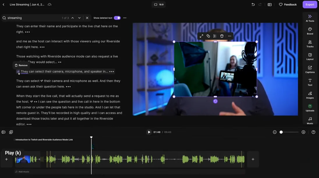 Riverside lower thirds