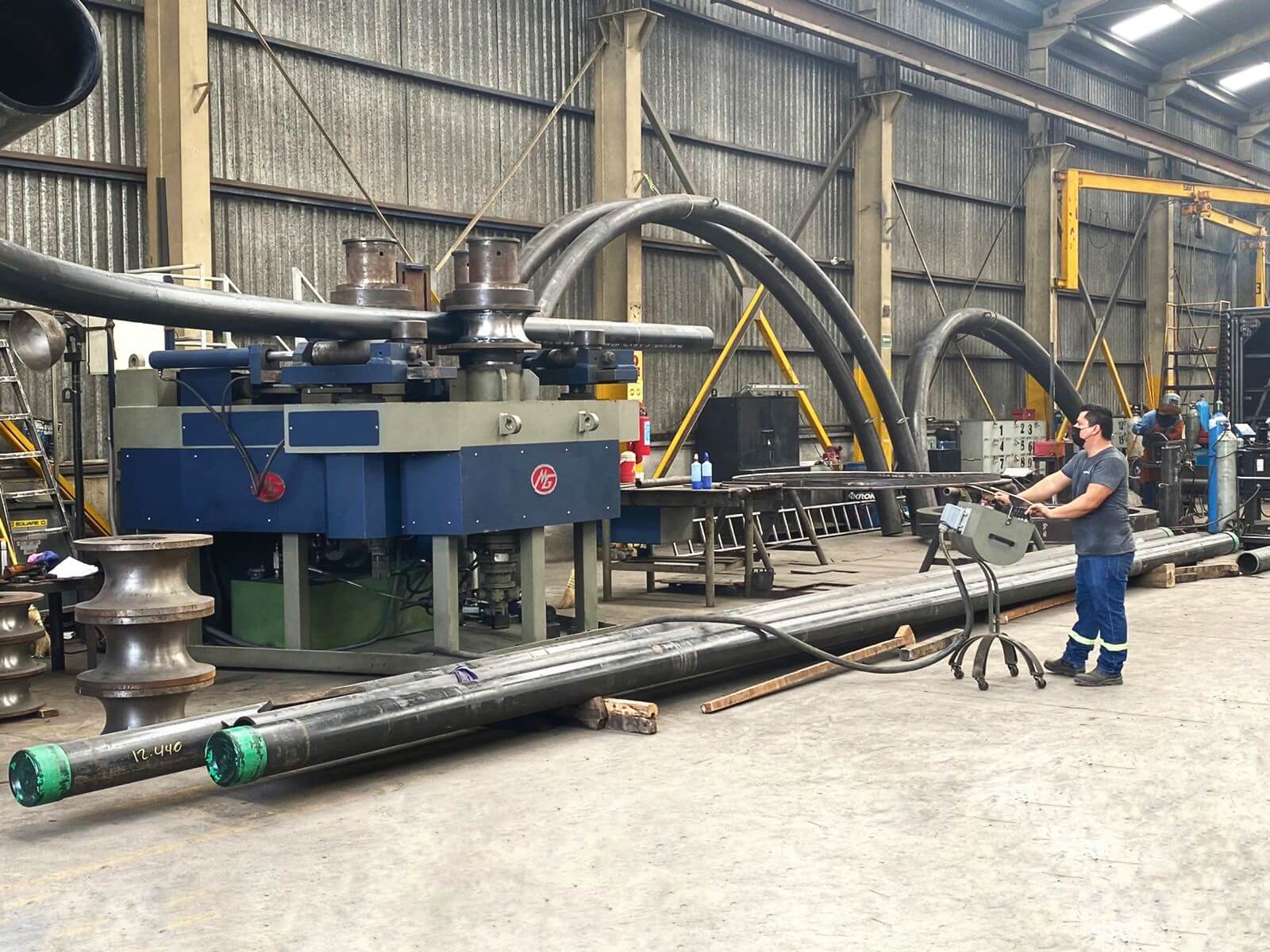 máquina dobladora de rollos de perfil hidráulico