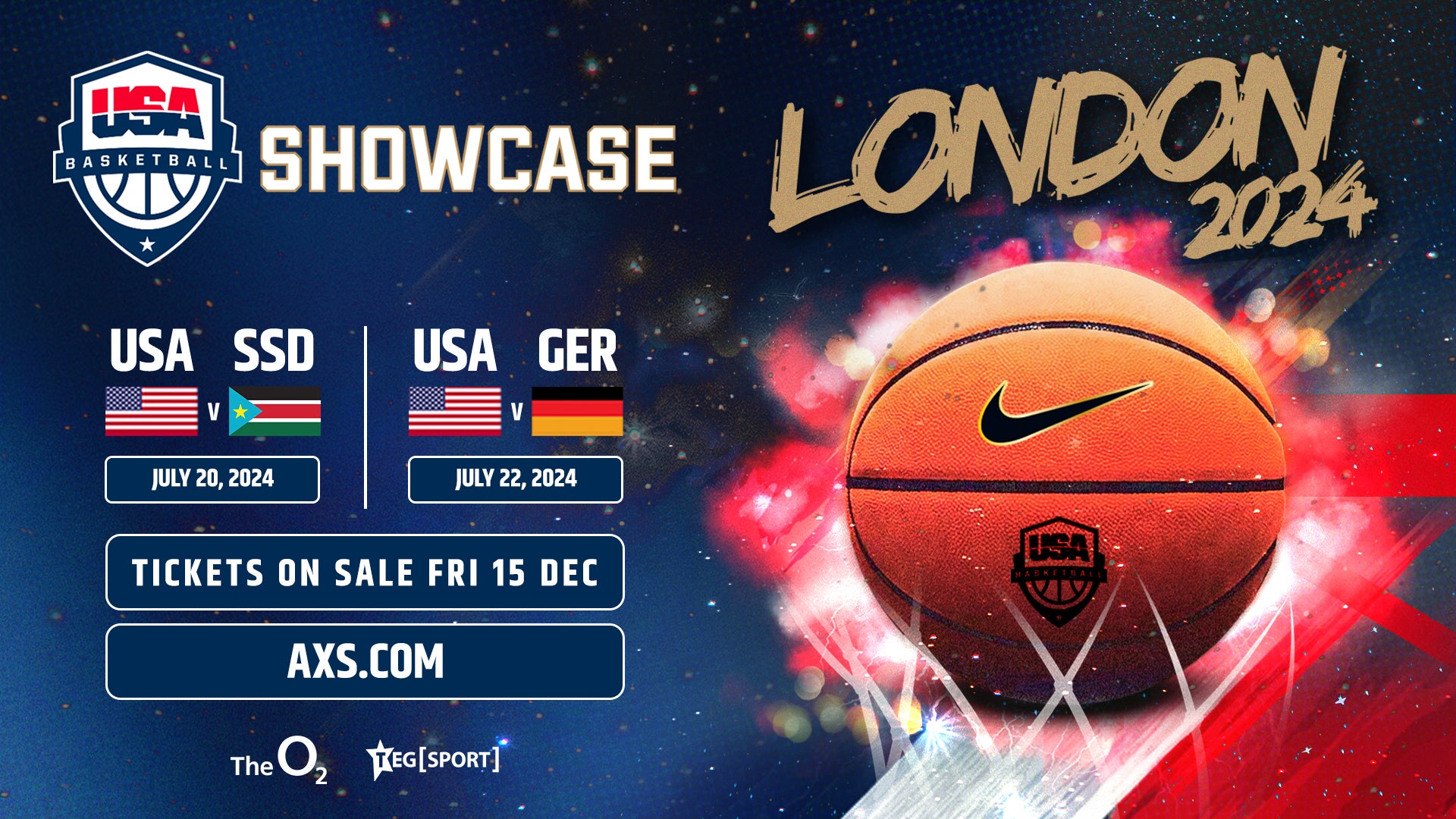 2024 USA BASKETBALL SHOWCASE LONDON (USA vs Germany)