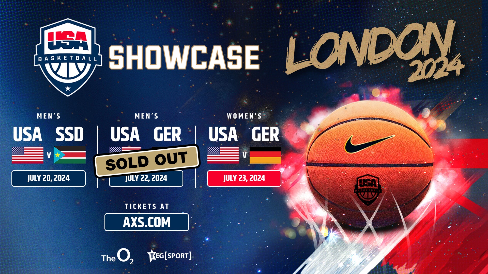 2024 USA BASKETBALL SHOWCASE LONDON (USA vs South Sudan)