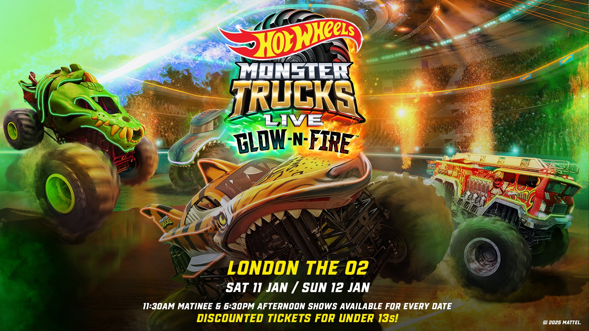 Hot Wheels Monster Trucks Live: Glow-N-Fire (Evening)