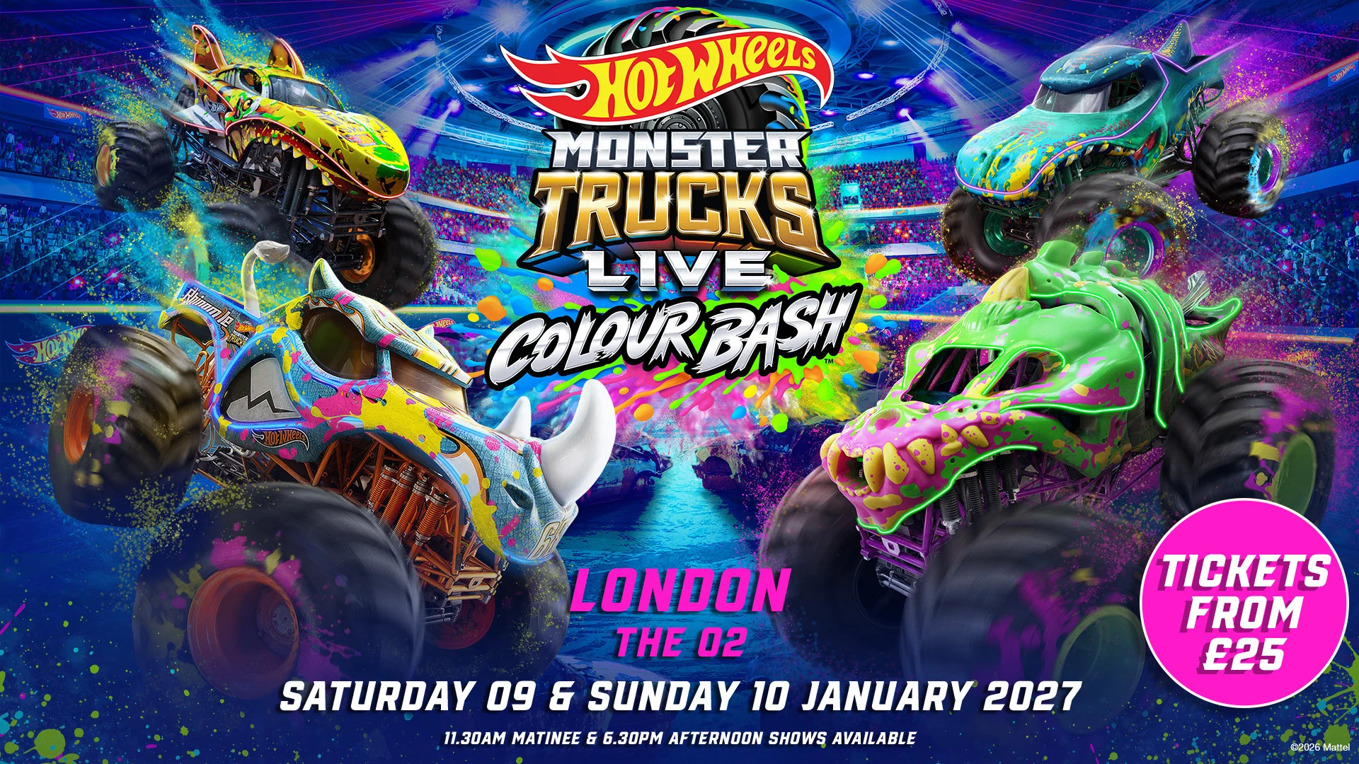 Hot Wheels Monster Trucks Live: Colour Bash (Matinee)