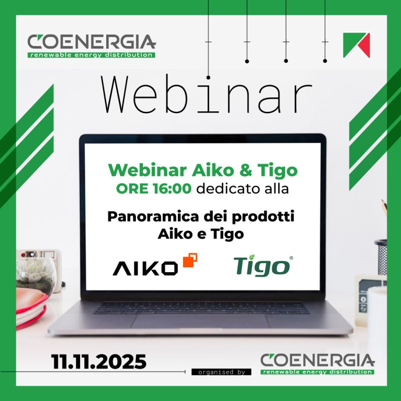 ウェビナーCoenergia: AikoとTigoブランドの製品について