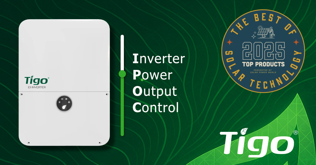 Tigo EI Inverter with IPOC Receives 2025 Residential Honorable Mention