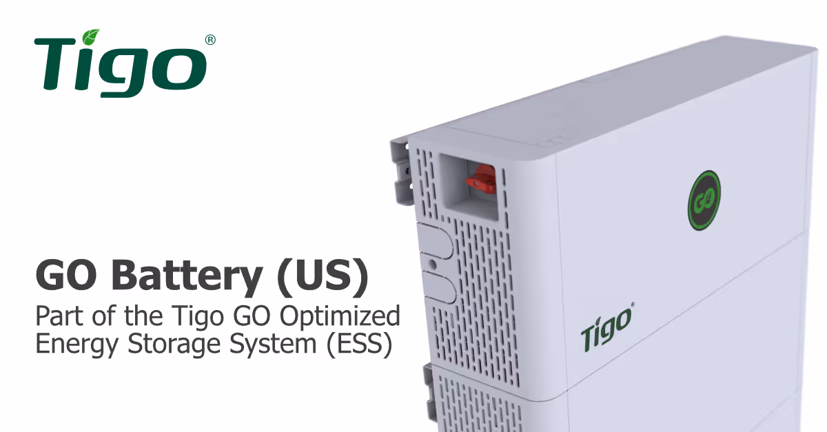 Bateria GO îmbunătățită cu software Tigo Energy Next Gen este acum disponibilă în America de Nord