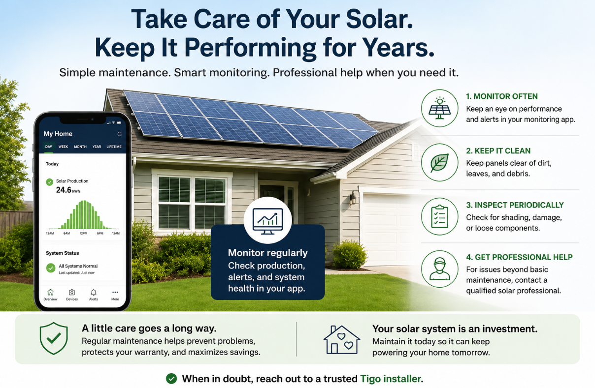 Como fazer a manutenção do seu sistema solar residencial sem precisar se tornar um técnico em energia solar
