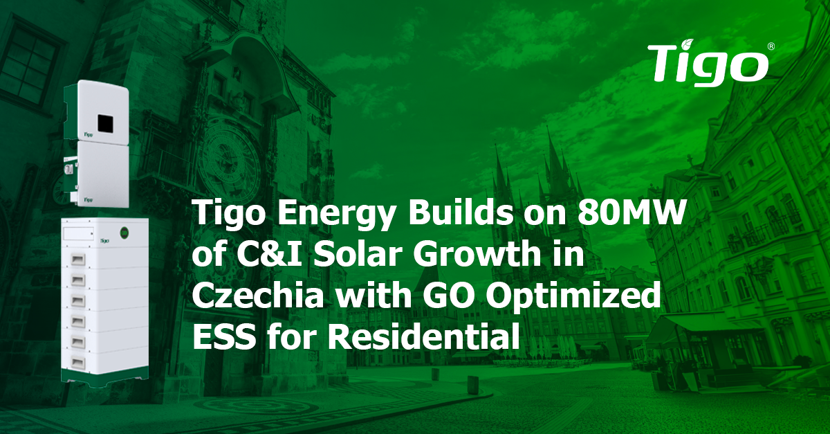 Tigo Energy Builds on 80MW of C&I Solar Growth in Czechia with GO Optimized ESS for Residential