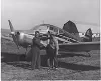 Old airplane at the mott nd airport