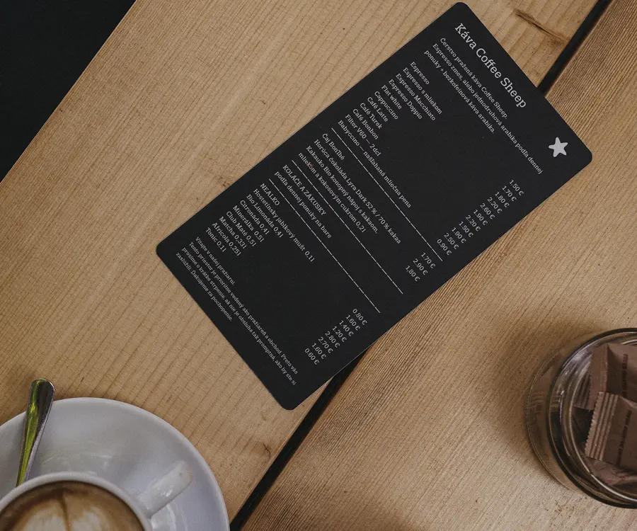 Menu - Pražírna