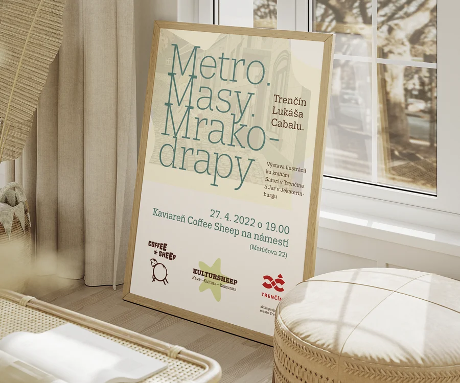 Plakát Metro.Masy.Mrakodrapy (mockup) 