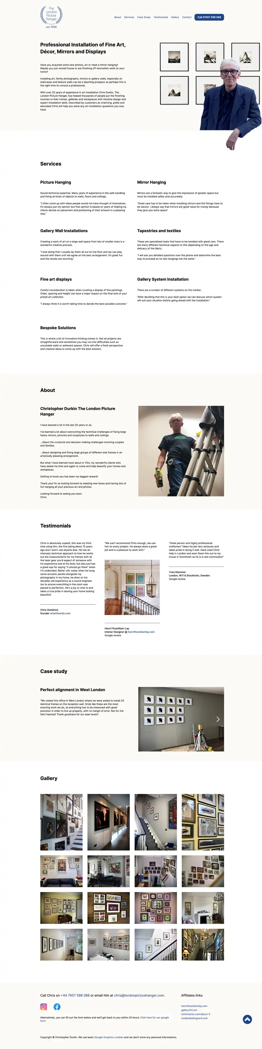 The London Picture Hanger website