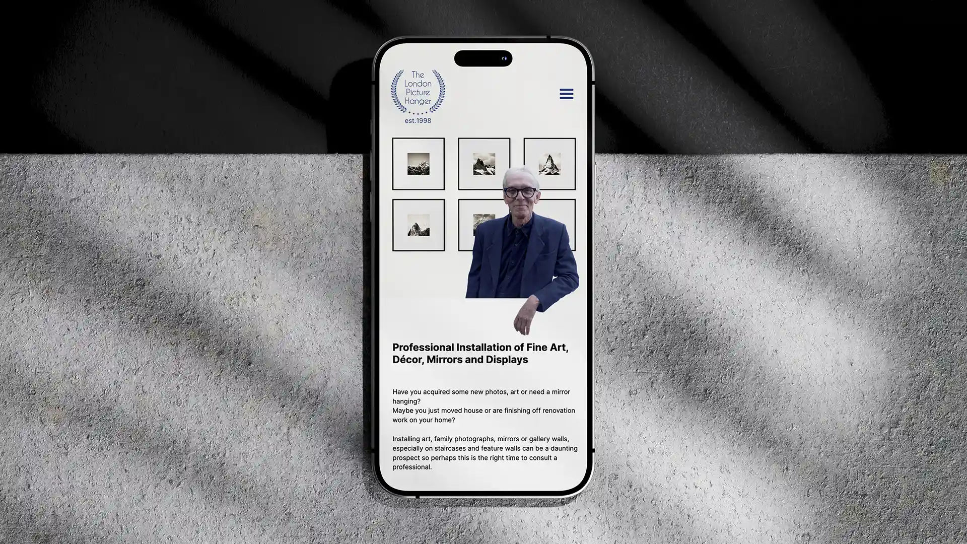The London Picture Hanger - mobile phone
