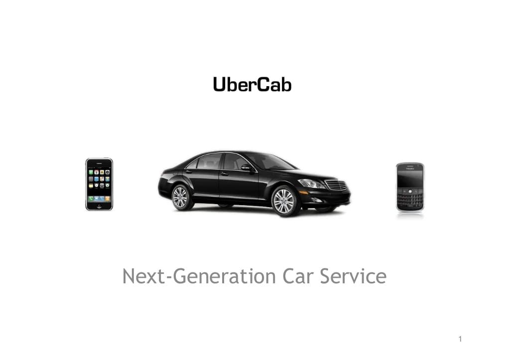 Uber Pitch Deck Slide 1: Title