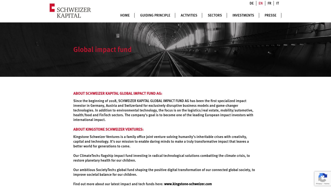 Schweizer Kapital Global Impact Fund AG