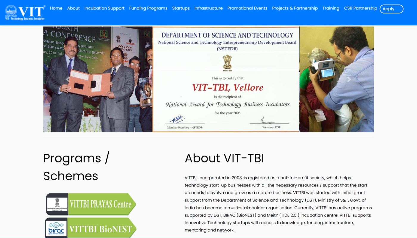 VIT Technology Business Incubator
