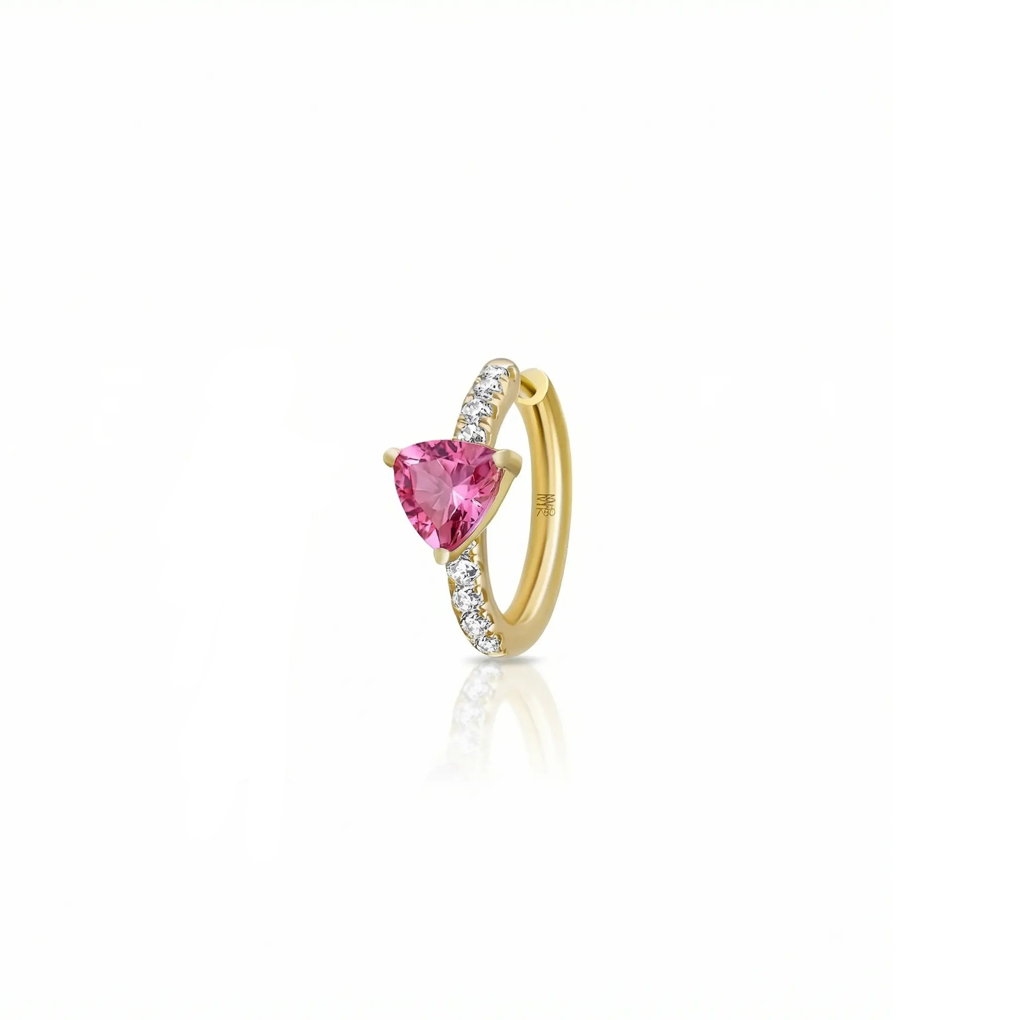 Hoop N°1 Pink Tourmaline