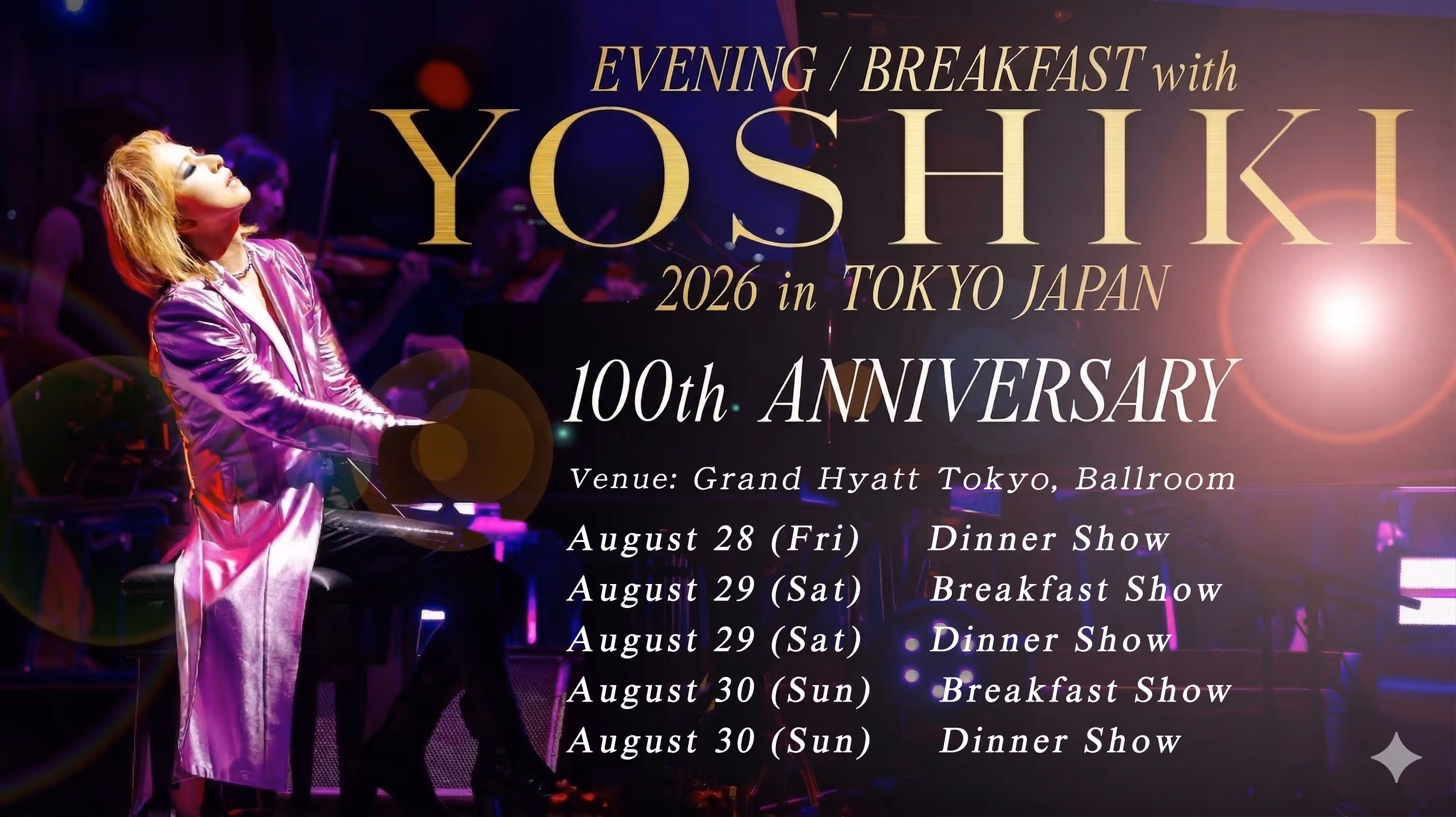 YOSHIKI Dinnershow 2026