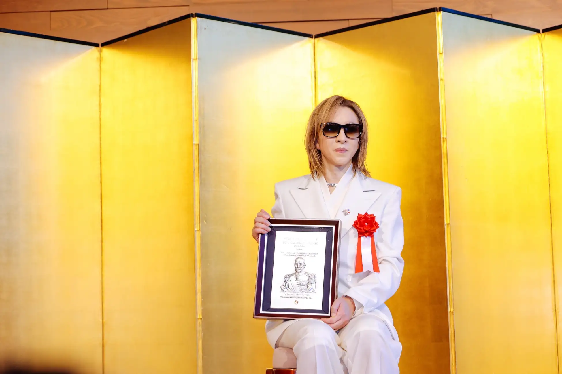 YOSHIKI at an awards ceremony