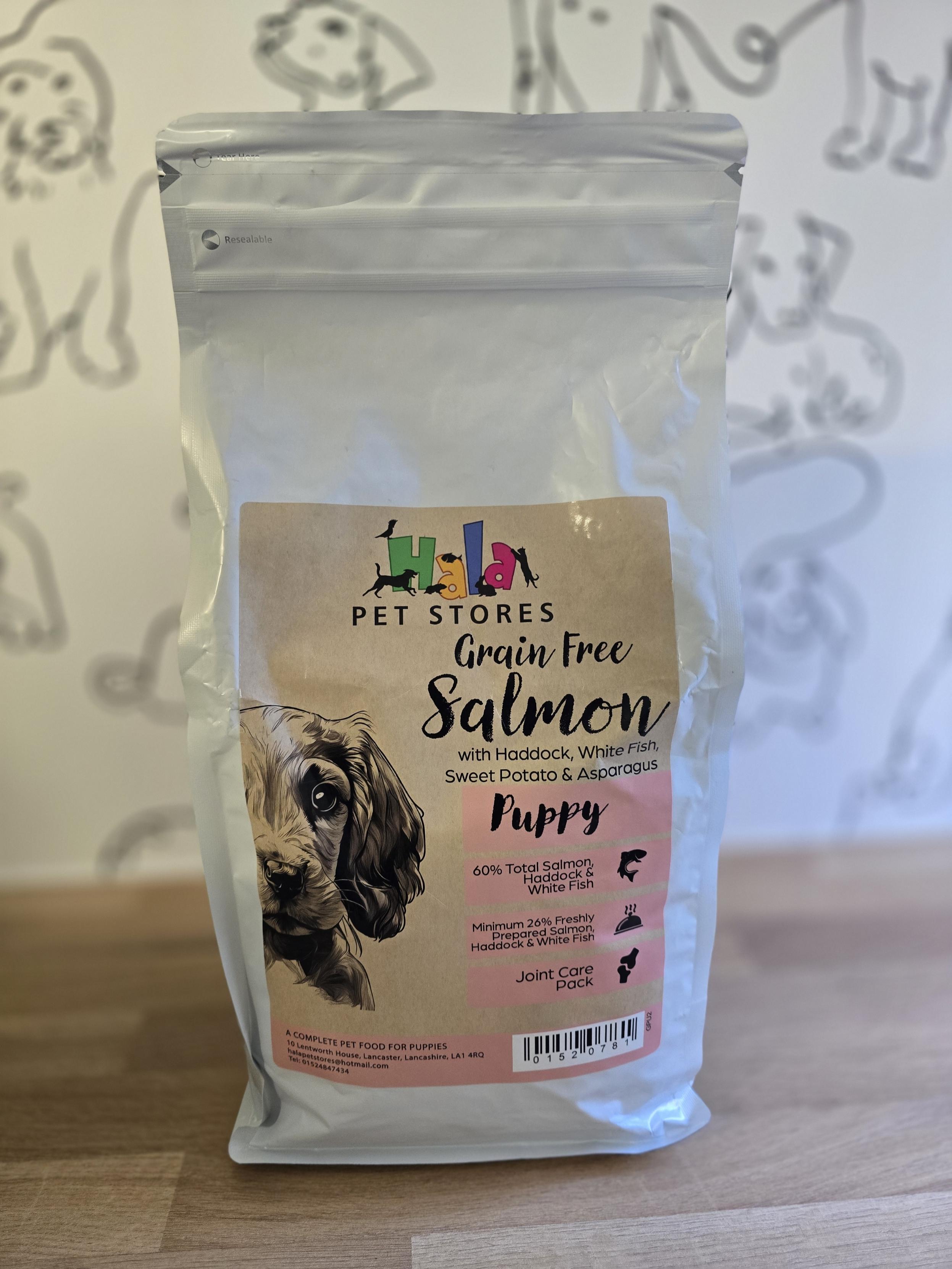 Grain Free PUPPY Salmon with Haddock, Blue Whiting, Sweet Potato & Asparagus