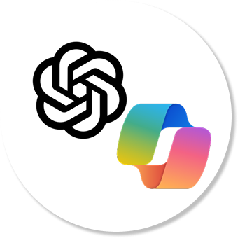 Logos de ChatGPT et Copilot