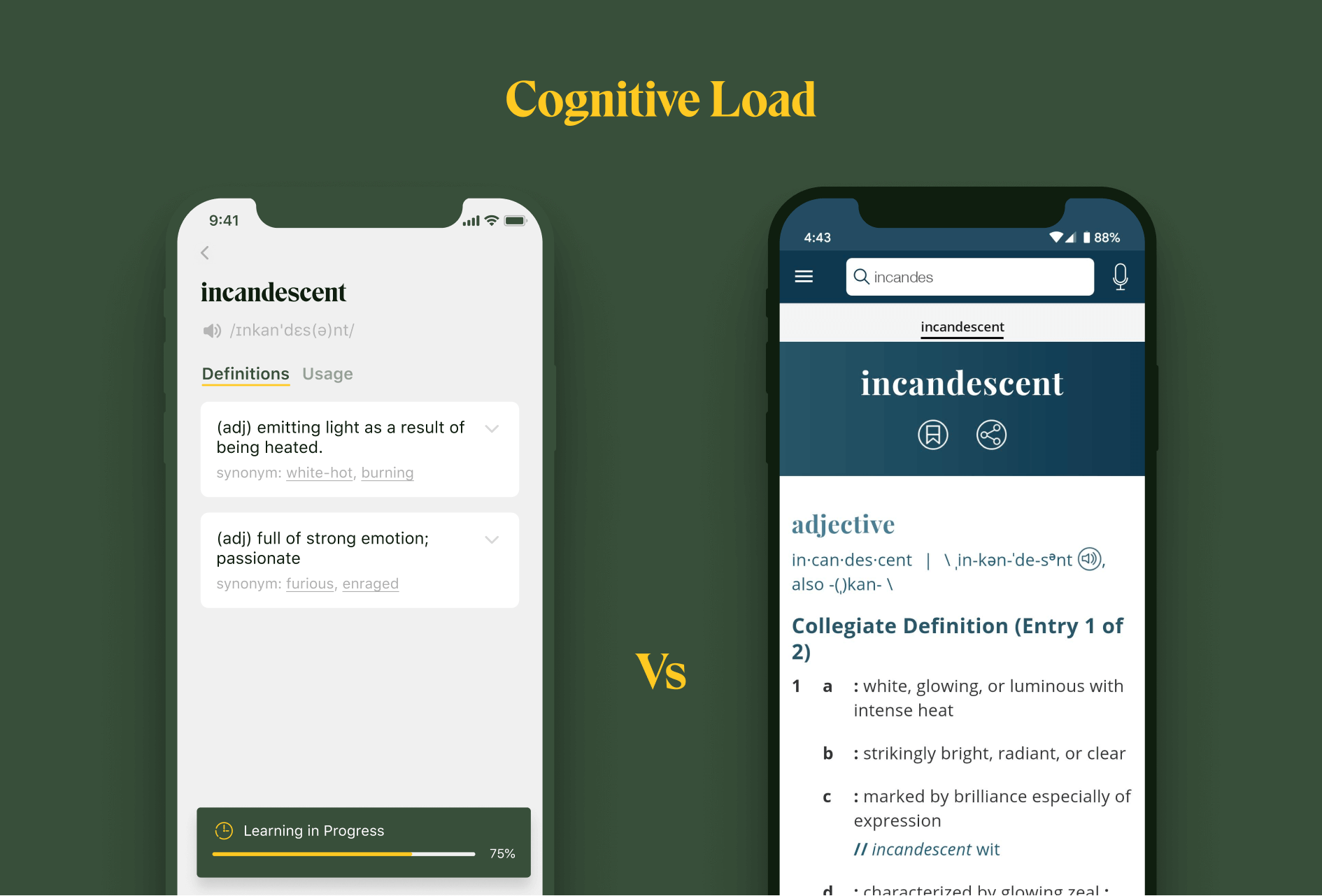 Dictionary Lockcard vs Merriam Webster