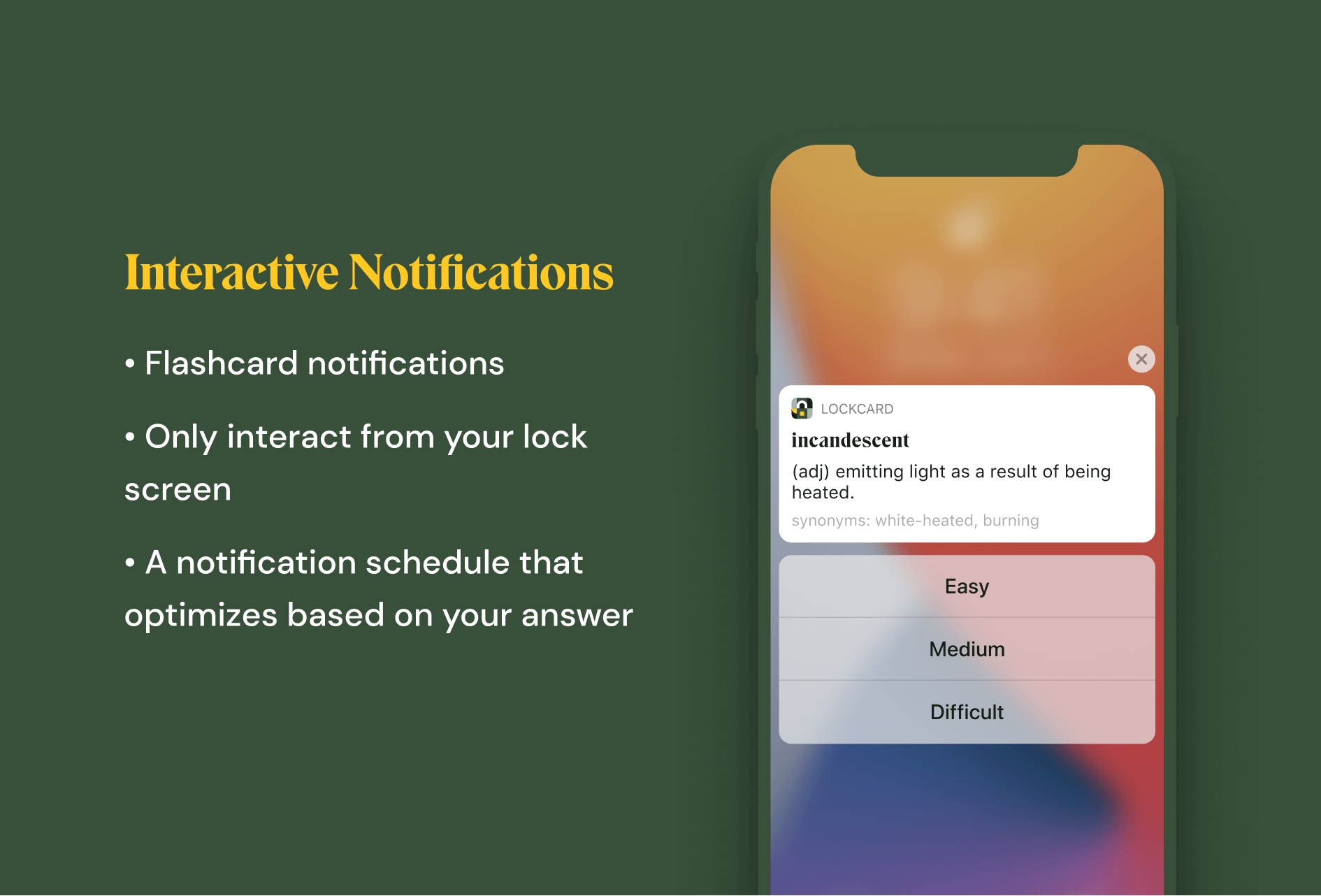 Interactive Notifications - Lockcard