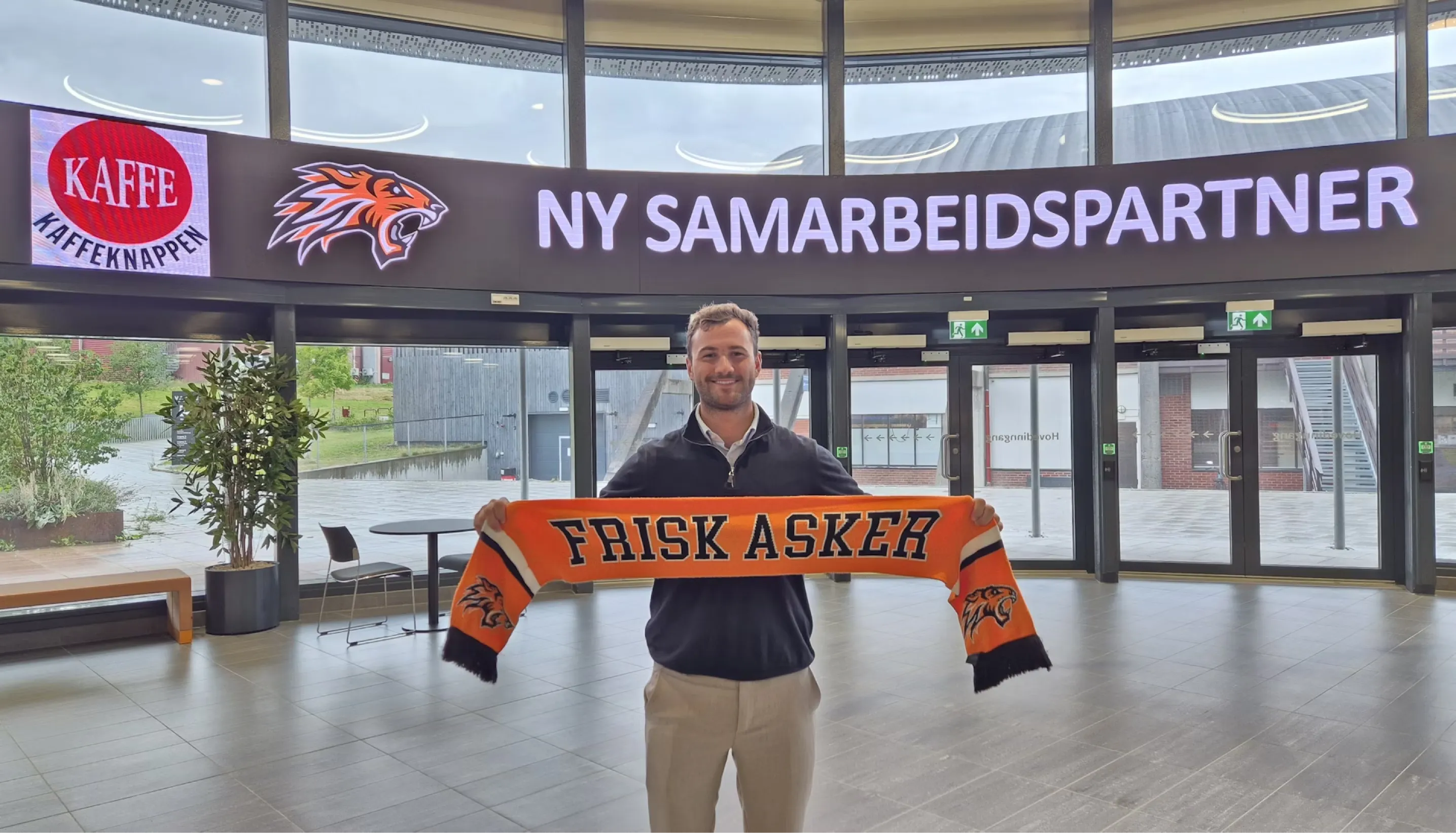 Kaffeknappen starter samarbeid med Frisk Asker