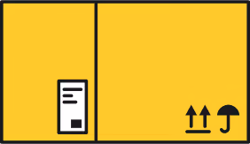 illustration of a yellow box