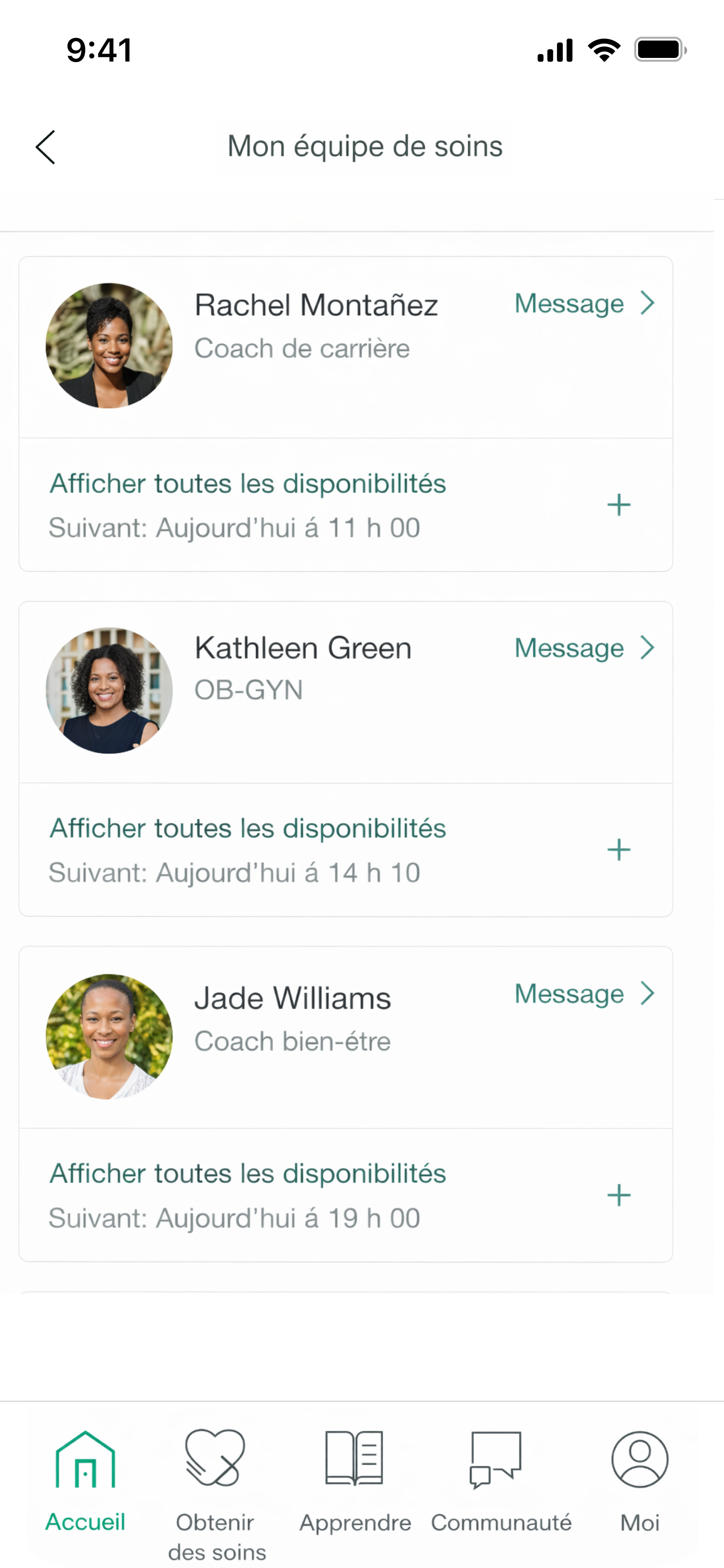 Soutien pour les options de grossesse