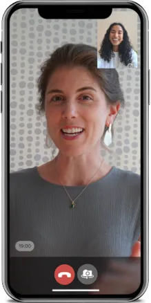 Product screenshot chat with specialist