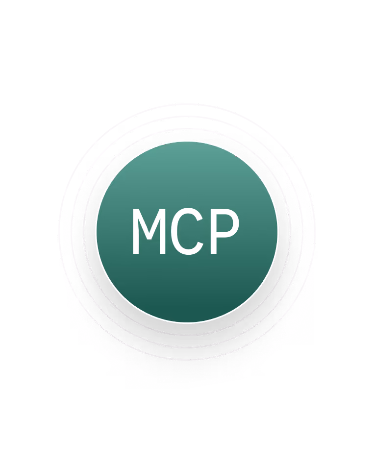 Hero image of a green circle with centered text spelling MCP on it