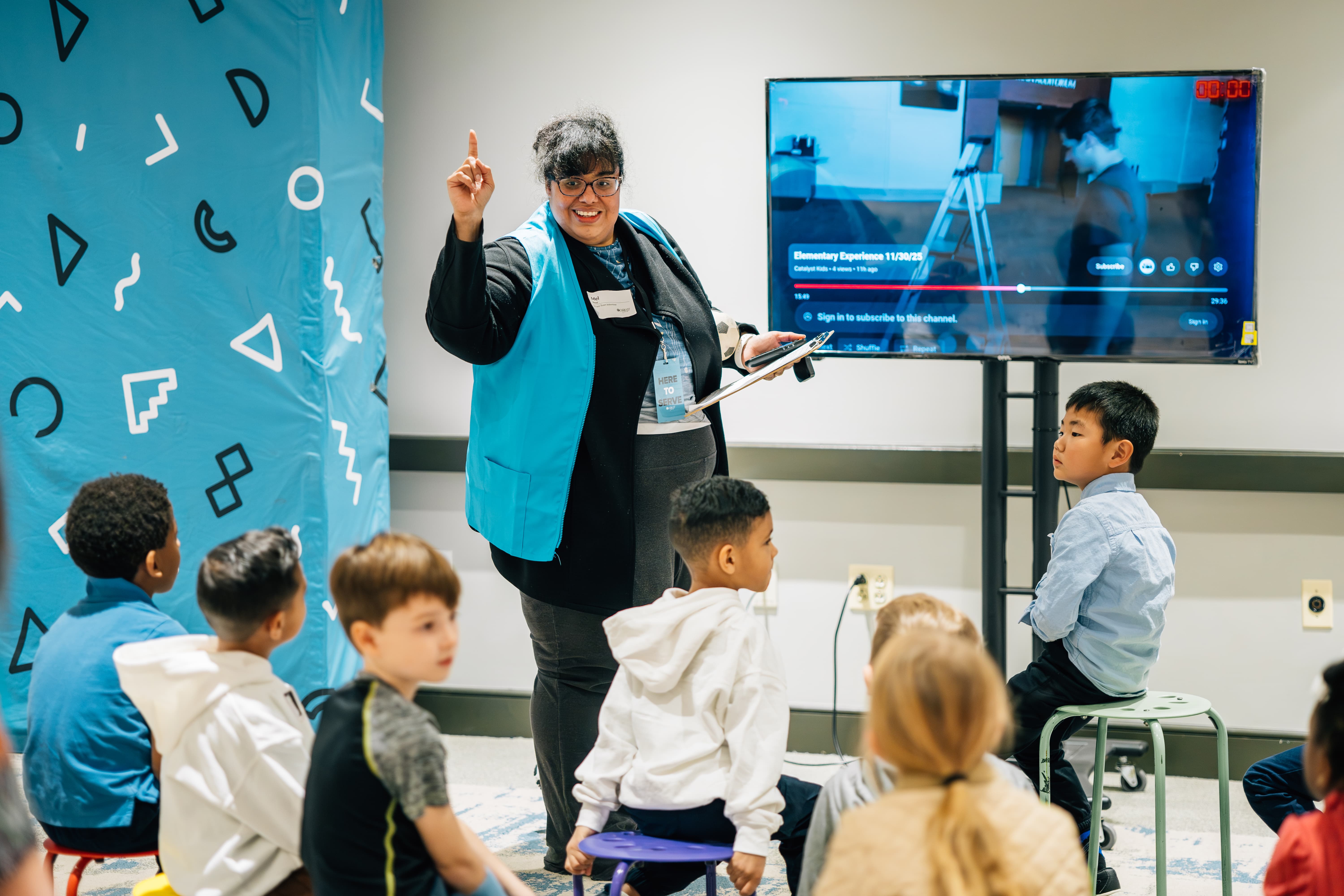 Child Talking to Catalyst church Registration