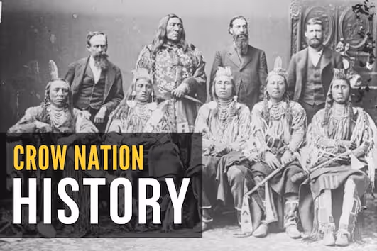 Crow Nation History - Old Photo of Crow People