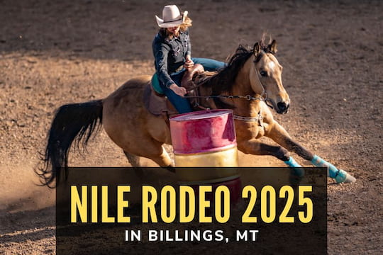 NILE Rodeo 2025 in Billings MT - Man riding a horse