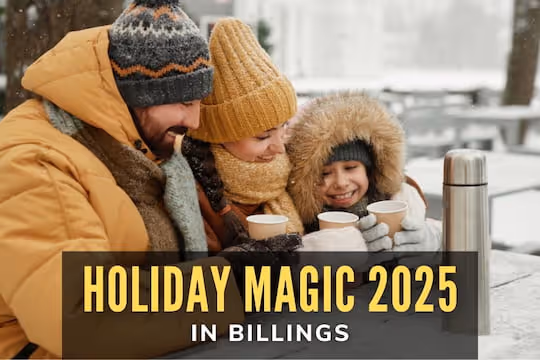 Billings Holiday Magic 2025 in Billings - Family having hot cocoa outdoors