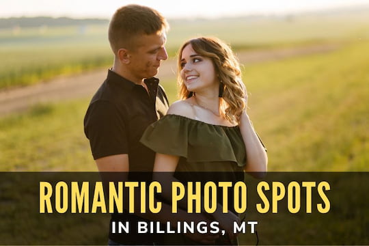 Romantic Photo Spots in Billings MT - Couple in a photoshoot