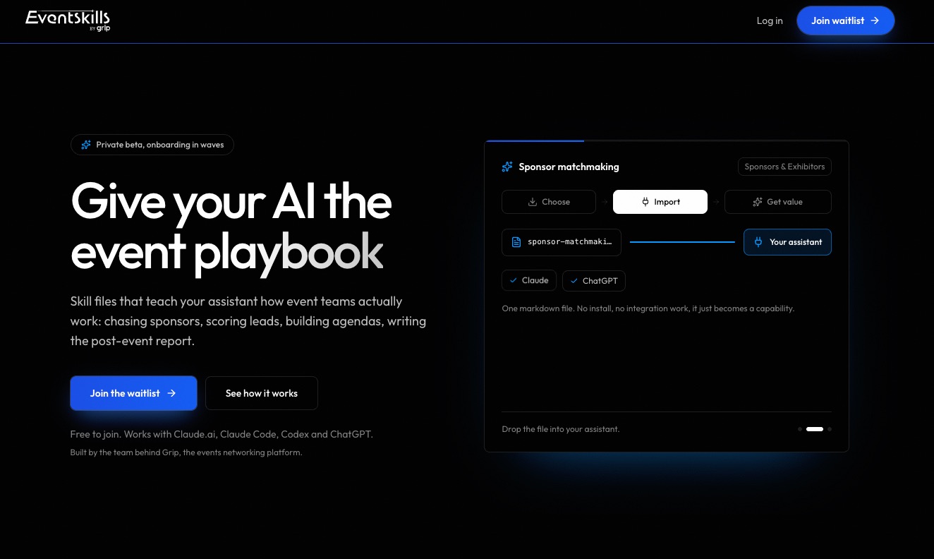 Grip launches EventSkills, a free community library of AI skills for event teams