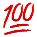 100 emoji symbolizing high satisfaction and approval