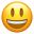 Smiling face emoji on a dark background, representing customer satisfaction or positive feedback